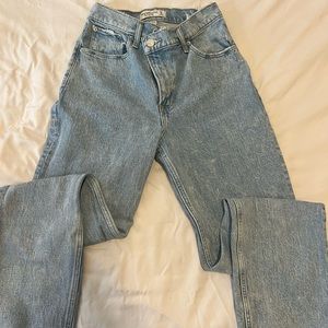 Abercrombie jeans, light wash, regular length, curve love